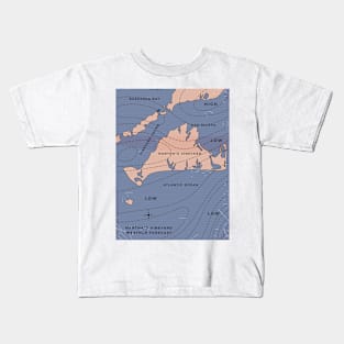 Martha's Vineyard weather map Kids T-Shirt